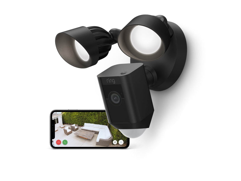 Ring Floodlight Cam Wired Plus - Schwarz