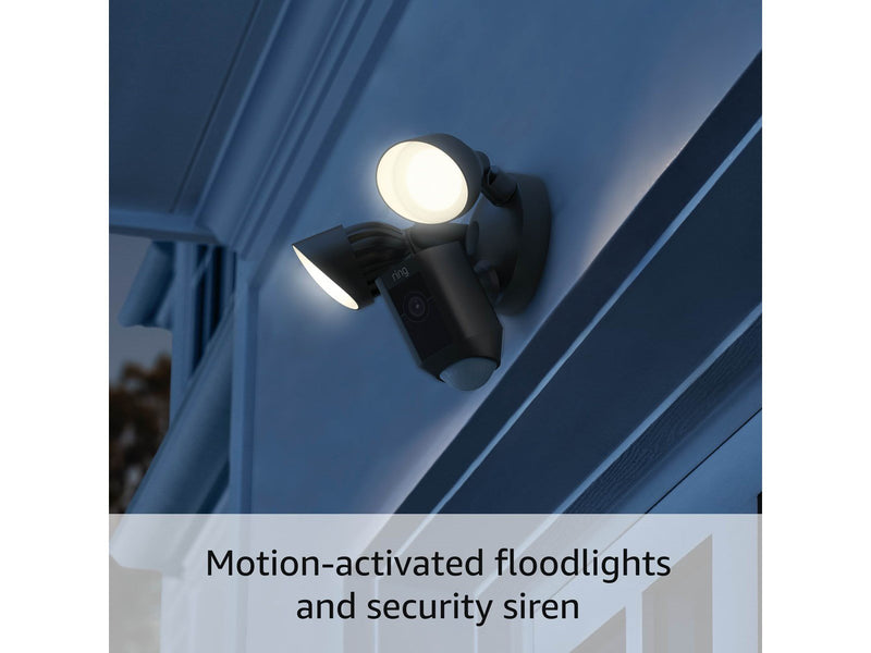 Ring Floodlight Cam Wired Plus - Schwarz