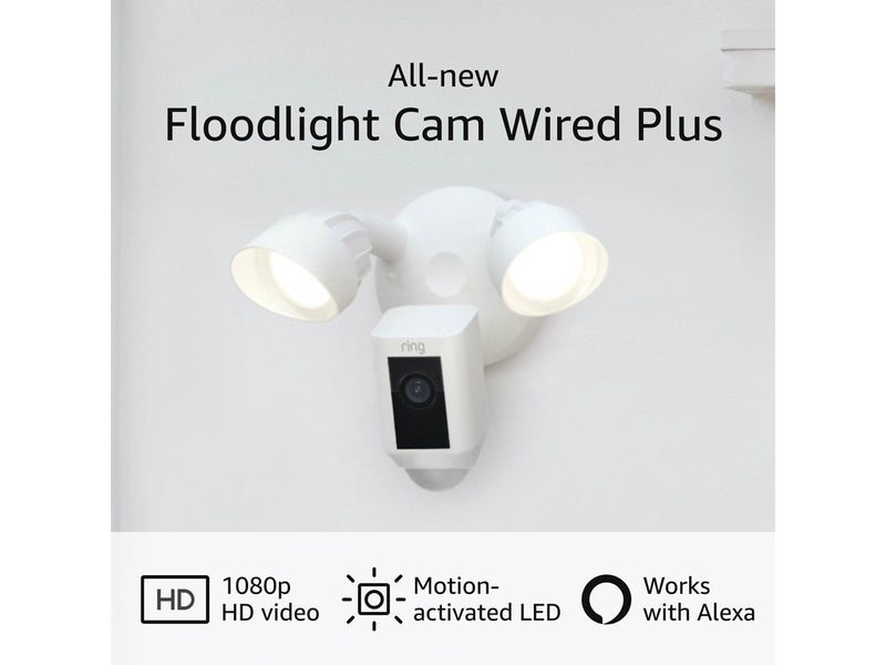Ring Floodlight Cam Wired Plus - Weiß