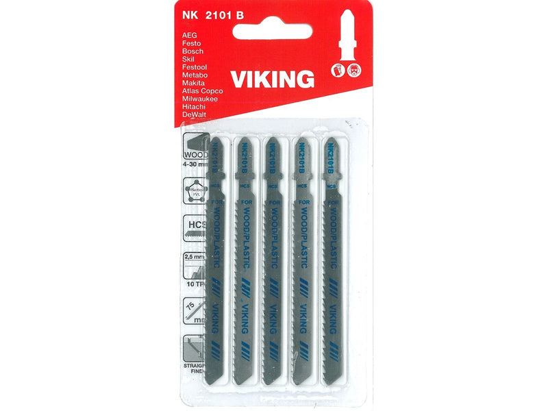 Viking Jigsaw Blades 2101B card of 5 blades