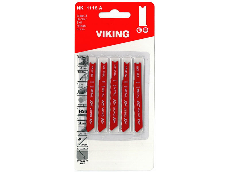Viking Jigsaw blades 1118A card of 5 blades