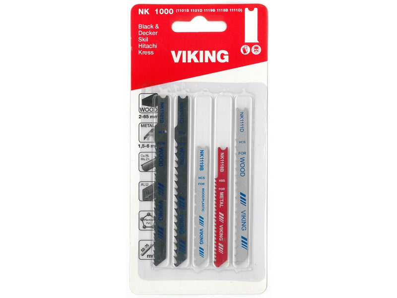 Viking Jigsaw blades 1000 set of 5 different blades