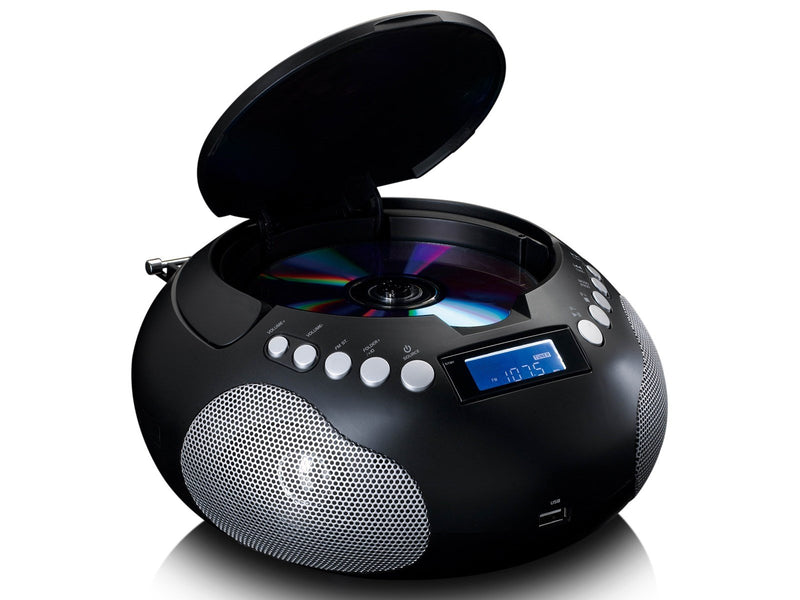 Lenco SCD-331BK - Portable Radio/CD/MP3 player with USB and Bluetooth® - Black