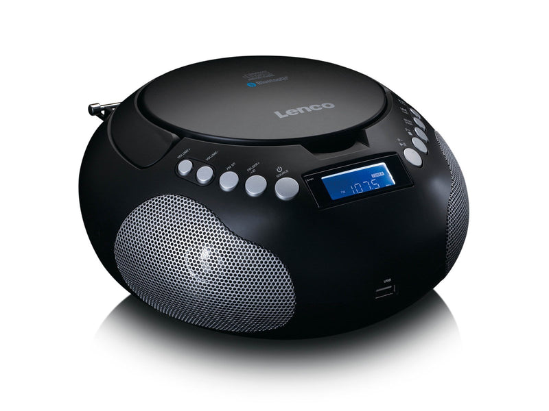 Lenco SCD-331BK - Portable Radio/CD/MP3 player with USB and Bluetooth® - Black