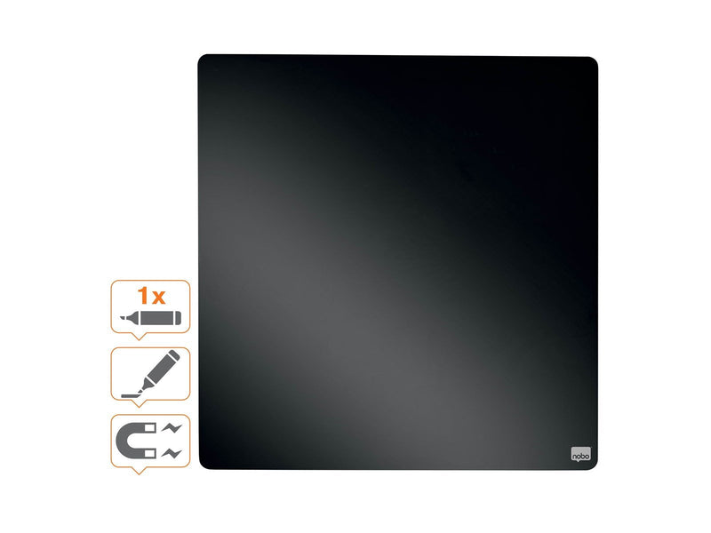Nobo  quadratisches Whiteboard 36 x 36cm Schwarz
