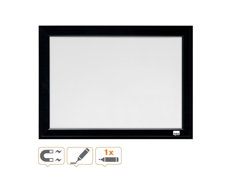 Nobo Whiteboard mit schwarzem Rahmen 58,5 x 43 cm