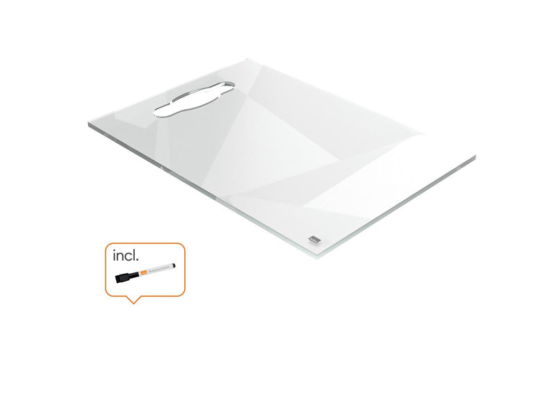 Nobo Acryl Desktop-Notiztafel mit Griffloch
