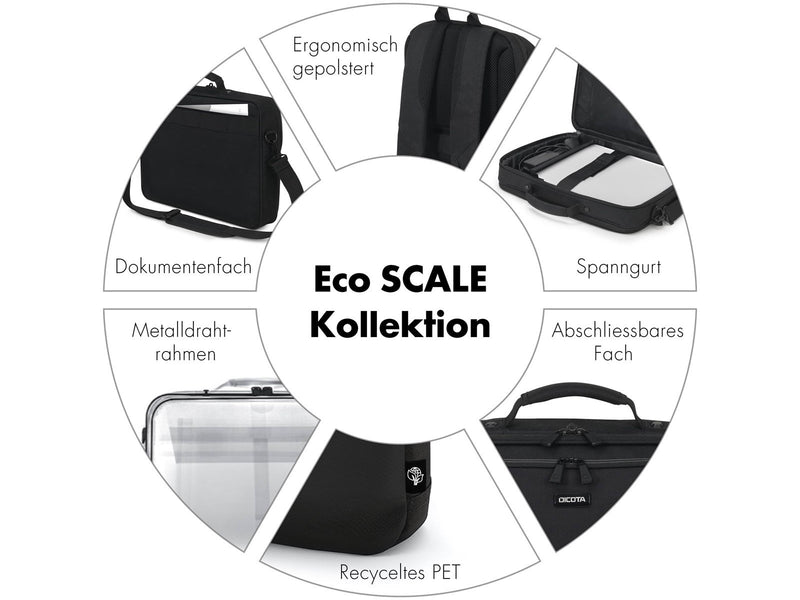 Dicota Eco Scale Rucksack für Laptop 17.3" | Schwarz