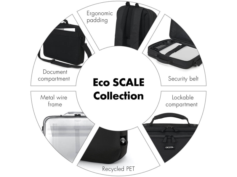 Dicota Eco Scale Rucksack für Laptop 17.3" | Schwarz