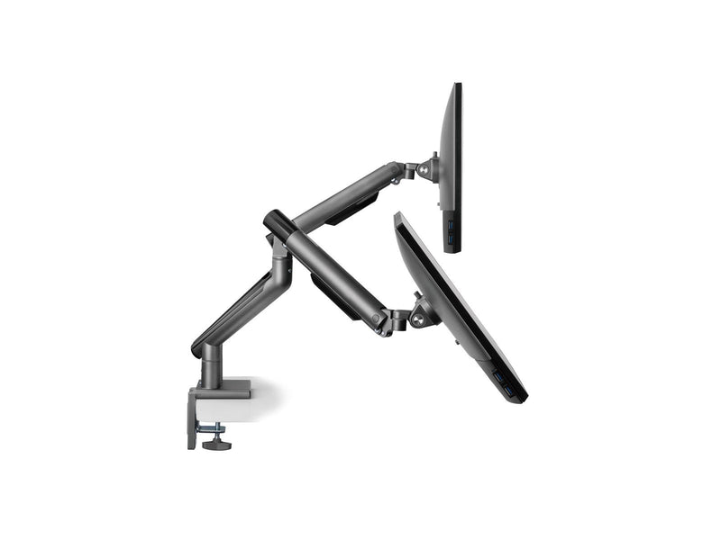 Alterzone Arm Duo dual aluminum monitor arms Space gray