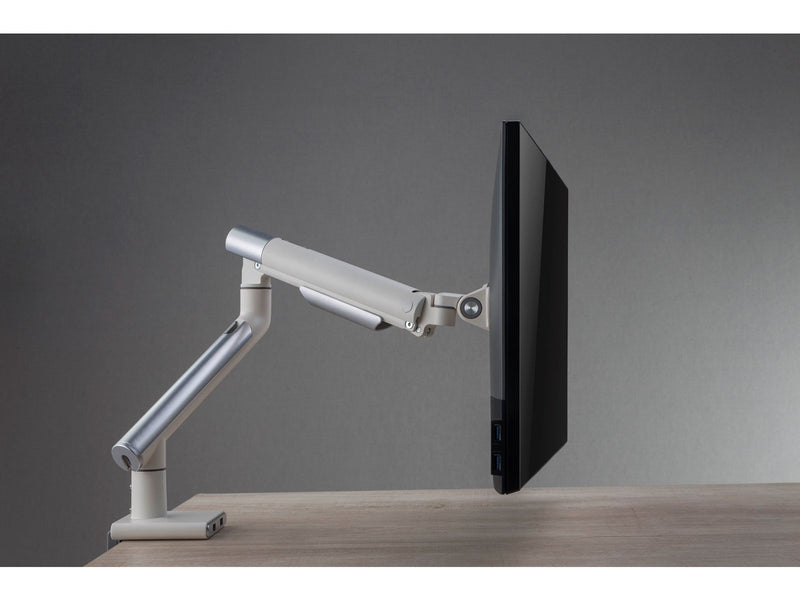 Alterzone Arm One USB single aluminum monitor arm 2 x 3.0 USB ports White