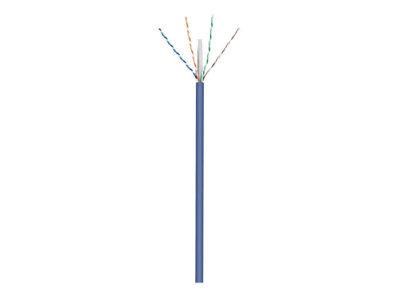 Pro CAT 6a network cable U/UTP blue 100 m - CU AWG - Blau - 100 meter