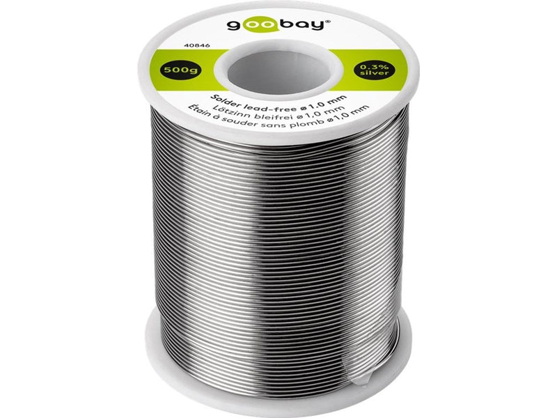Pro Solder lead-free ø 1.0 mm 500 g - content: 0.3 % - Silber