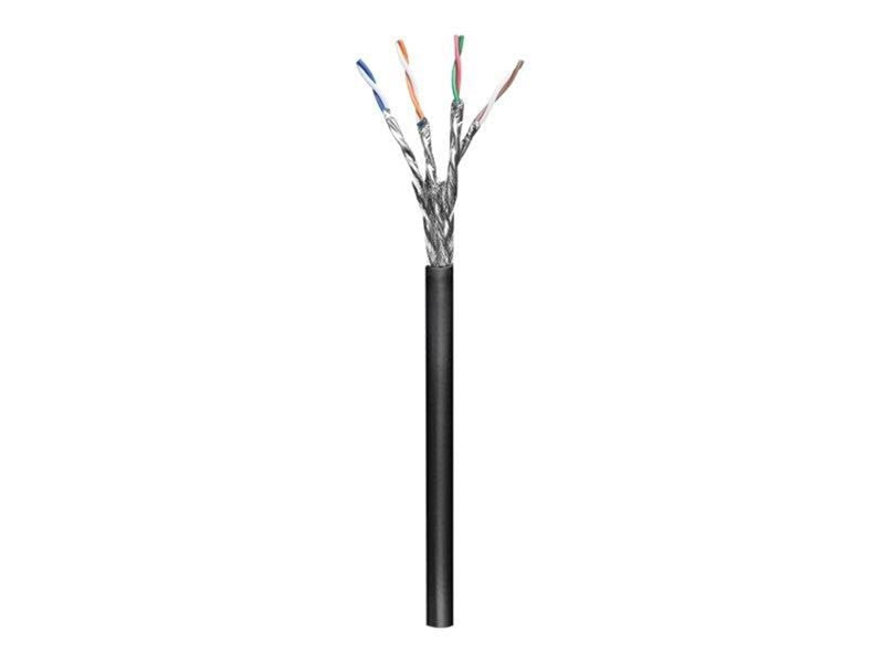 Pro CAT 6 outdoor network cable S/FTP (PiMF) black - Schwarz - 100 meter