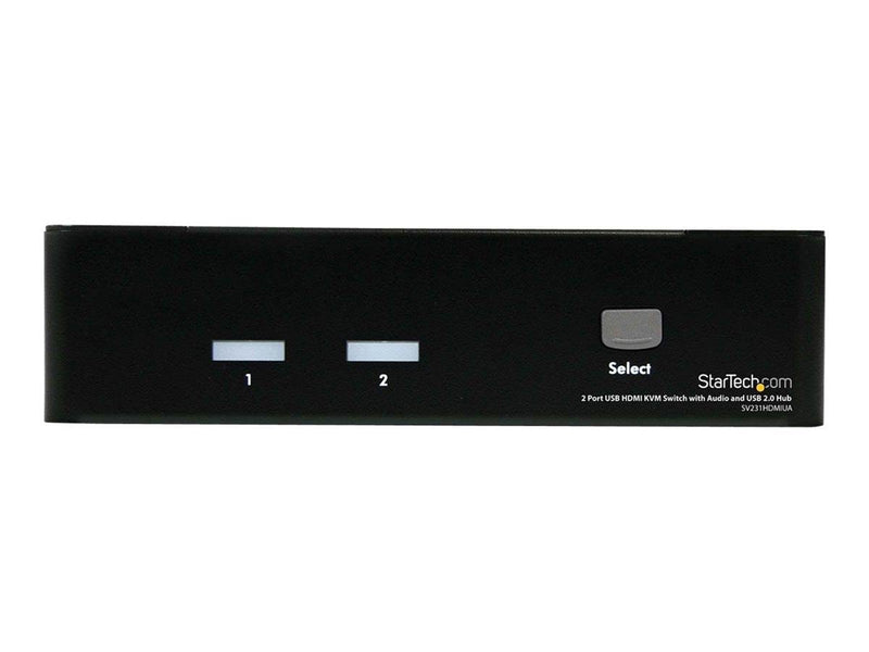 StarTech.com 2 Port USB HDMI KVM Switch mit Audio und USB 2.0 Hub - KVM / Audio / USB Switch - 2 Anschlüsse