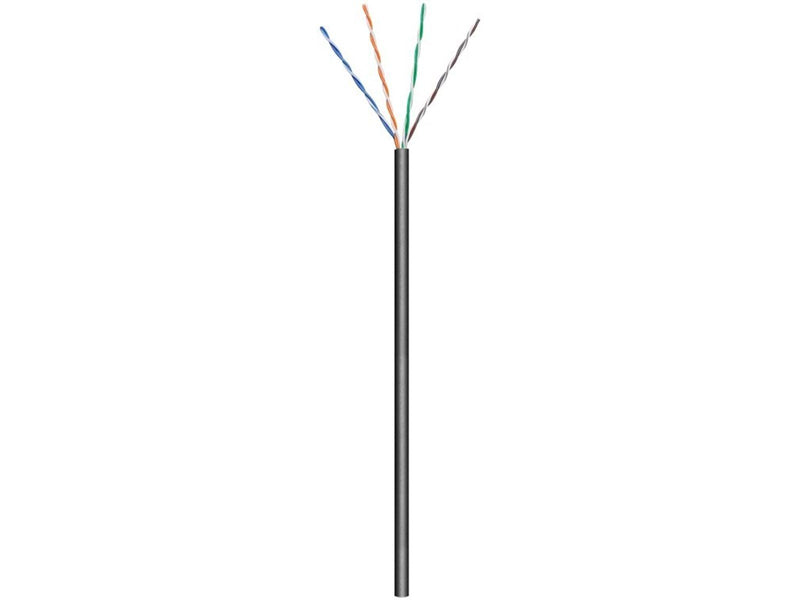 Pro CAT 6 outdoor network cable U/UTP black 100 m - Schwarz - 100 meter