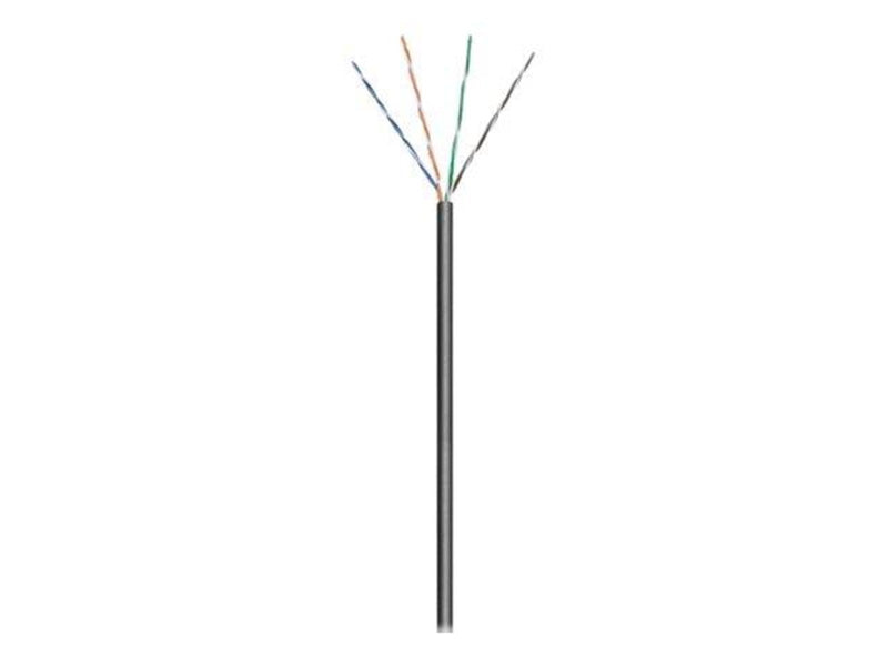 Pro CAT 6 outdoor network cable U/UTP black 100 m - Schwarz - 100 meter