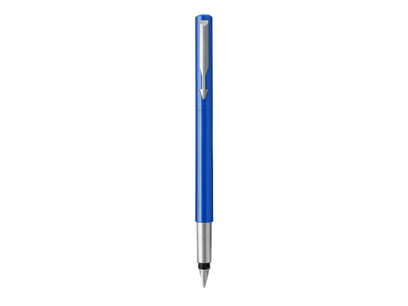 Parker Vector Füller | Schwarz | Füllfederhalter mit mittlerer Feder | Blau Tinte
