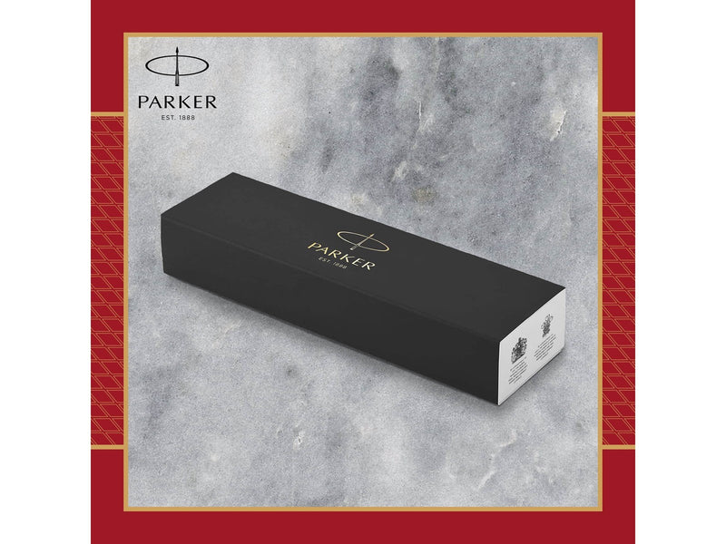Parker IM Füller | Rote Premium-Lackierung mit goldenen Zierteilen | Füllfederhalter mit feiner Feder und blauer Tinte | Geschen