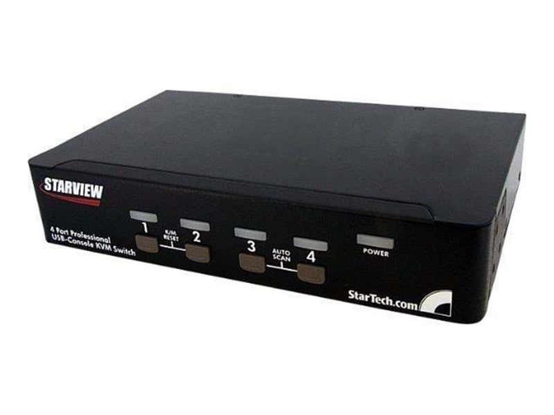 StarTech.com 4 Port USB DisplayPort KVM Switch mit Audio - KVM / Audio / USB Switch - 4 Anschlüsse
