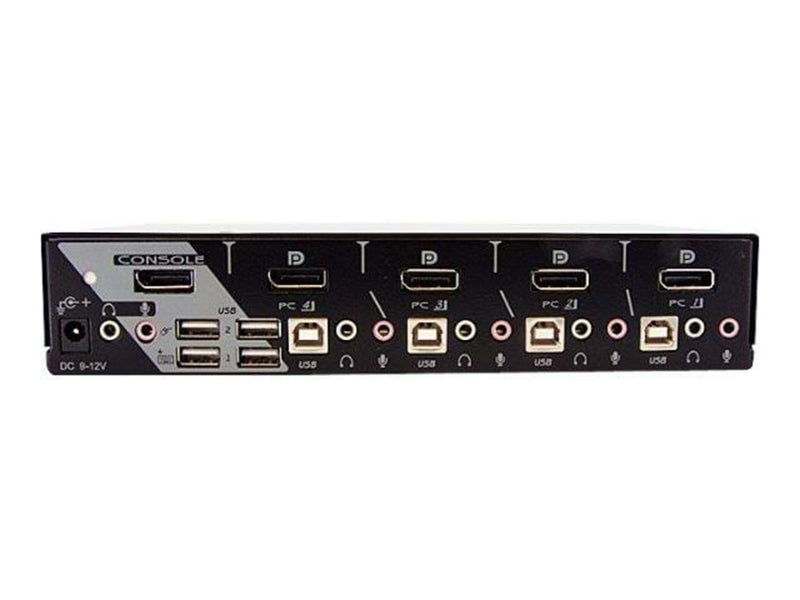 StarTech.com 4 Port USB DisplayPort KVM Switch mit Audio - KVM / Audio / USB Switch - 4 Anschlüsse