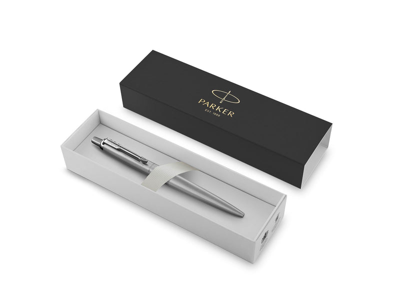 Parker Jotter XL Kugelschreiber | Monochrome Edelstahl | mittlere Stiftspitze | blaue Tinte | Geschenkbox