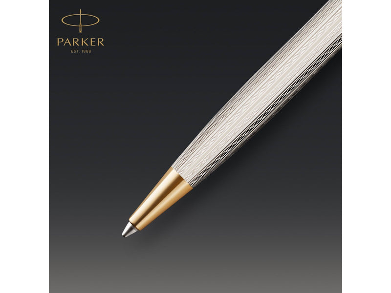 Parker Sonnet Kugelschreiber | Silberner Mistral | Mittlerer Punkt | Geschenkpackung