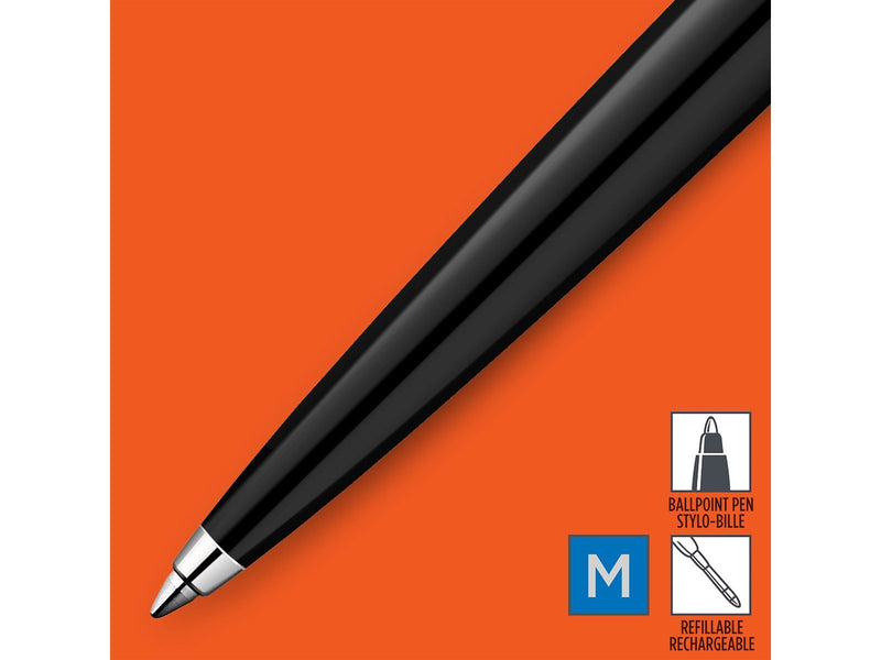 Parker Jotter Originals Kugelschreiber | Klassisches Schwarz | Mittlere Spitze | Blau Tinte