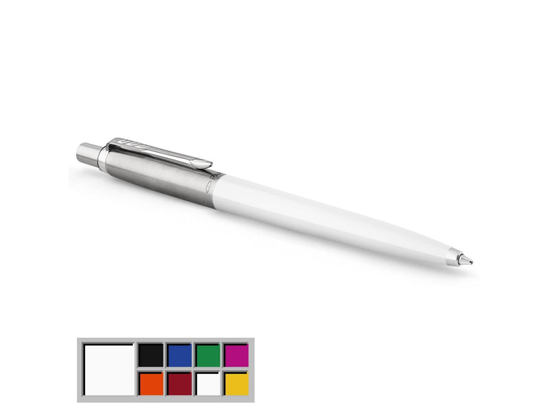 Parker Jotter Originals Kugelschreiber | Klassisches Weiß | Mittlere Stifspitze  | Blaue Tinte