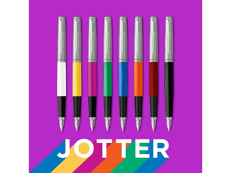 Parker Jotter Originals Füller | Klassisches Blau | Füllfederhalter mit mittlerer Feder | blaue Tinte