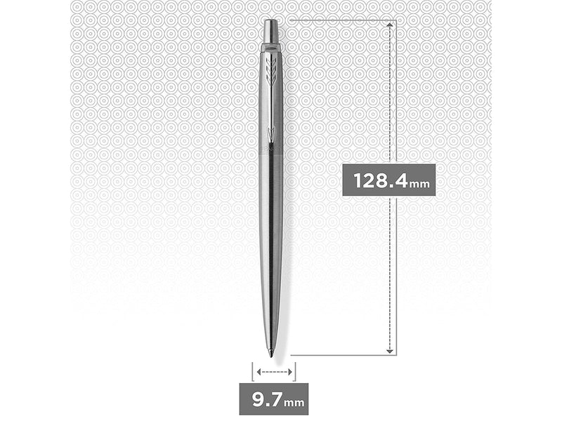 Parker Jotter Duo-Geschenkset mit Kugelschreiber und Druckbleistift (0,5 mm) | Edelstahl mit Chromzierteilen | Nachfüllmine mit