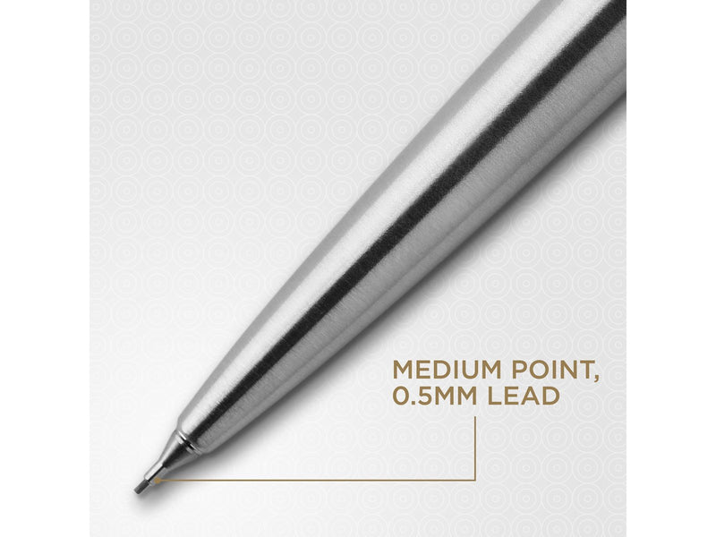 Parker Jotter Duo-Geschenkset mit Kugelschreiber und Druckbleistift (0,5 mm) | Edelstahl mit Chromzierteilen | Nachfüllmine mit