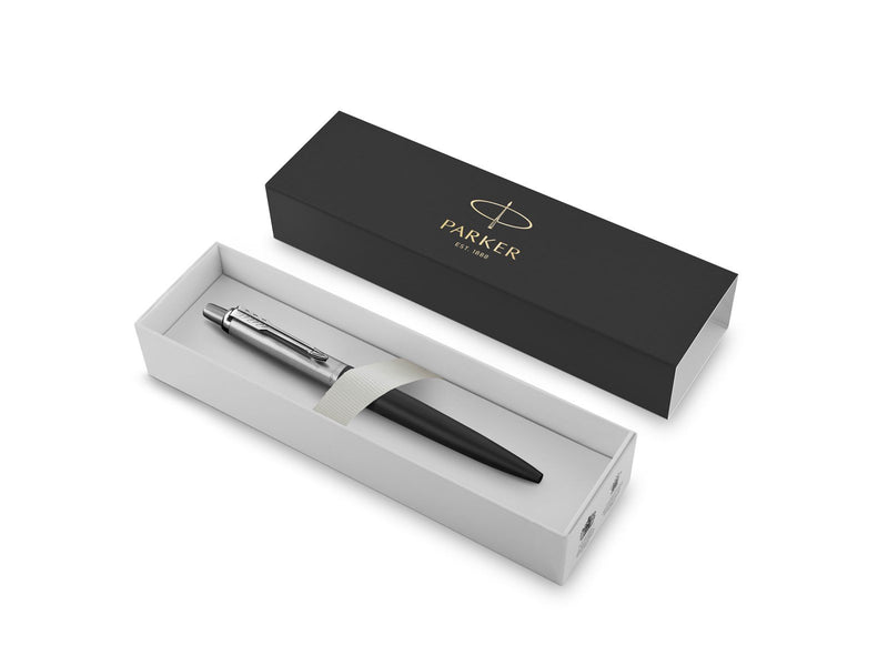 Parker Jotter XL Kugelschreiber | Richmond Matte Black | Mittlere Spitze | Blaue Tinte | Geschenkbox