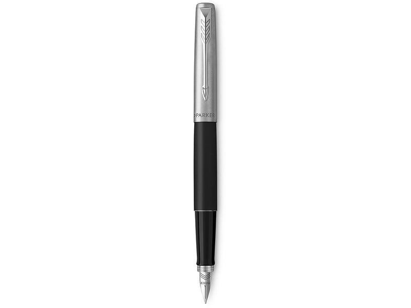 Parker Jotter Füller | Bond Street Black | Füllfederhalter mit mittlerer Feder | blaue Tinte | Geschenkbox