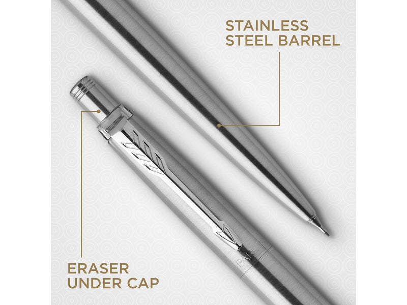Parker Jotter Druckbleistift | Edelstahl mit Chromzierteilen | 0,5mm | HB 2 | Geschenkbox