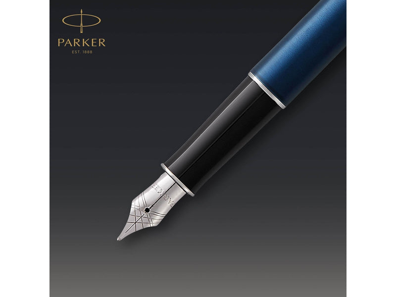 Parker Sonnet Füller | Blaue Lackierung | Füllfederhalter mit mittlerer Feder | Geschenkbox