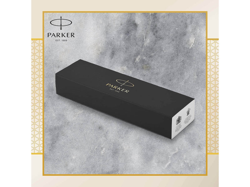 Parker IM Füller | Premium Warm Silver | Füllfederhalter mit feiner Feder | blaue Tinte | Geschenkbox