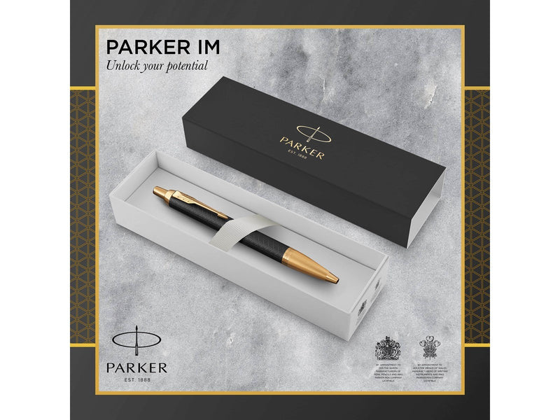 Parker IM Kugelschreiber | Premium Black | Mittlere Spitze | Blau | Geschenkbox