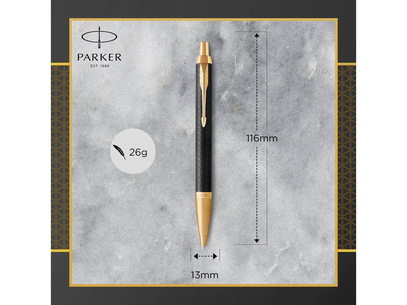 Parker IM Kugelschreiber | Premium Black | Mittlere Spitze | Blau | Geschenkbox