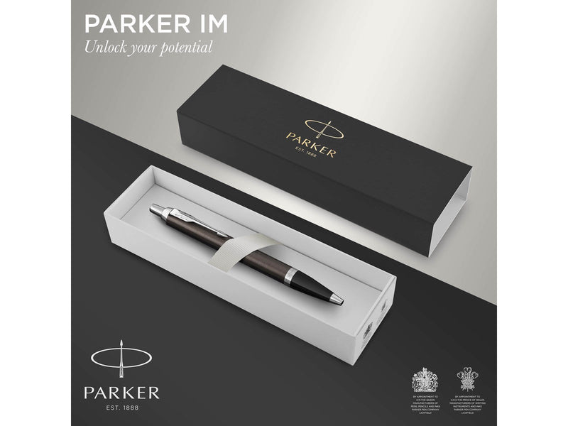 Parker IM Kugelschreiber | Dark Espresso | Mittlere Spitze | Blau | Geschenkbox