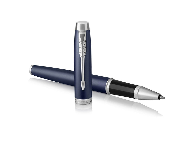Parker IM Tintenroller | Matte Blue | feine Spitze | Schwarz | Geschenkbox