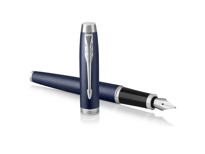 Parker IM Füller | Matte Blue | Füllfederhalter mit mittlerer Feder und blauer Tinte | Geschenkbox