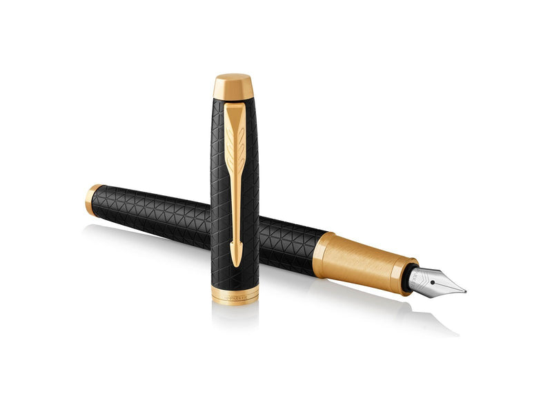 Parker IM Füller | Premium Black | Füllfederhalter mit feiner Feder | blaue Tinte | Geschenkbox