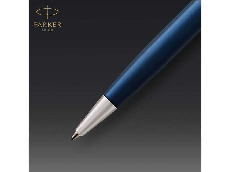 Parker Sonnet Kugelschreiber | Blaue Lackierung | Mittlere Spitze | schwarze Tinte | Geschenkbox
