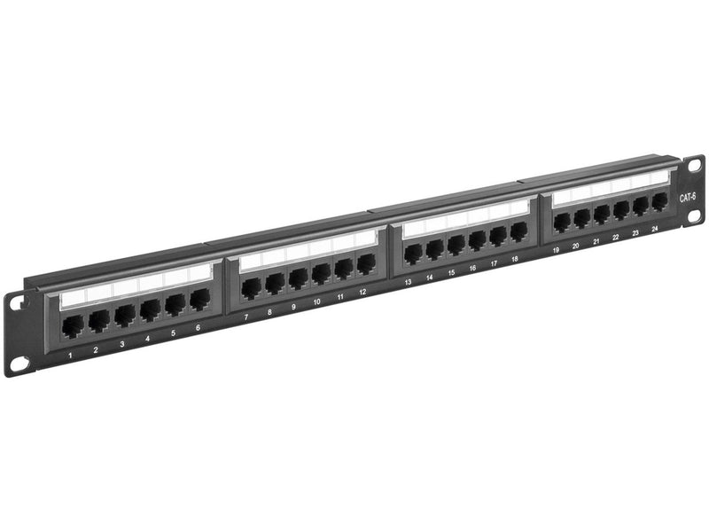 Pro CAT 6 19 inch (48.3 cm) Patch Panel 24 Port blac