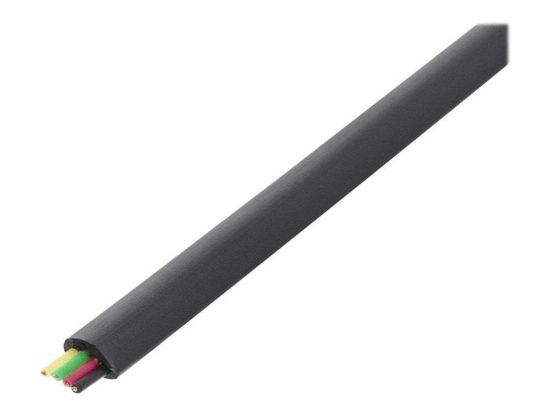Pro Telephone flat cables 6-core 100 m reel AWG 30. - Schwarz - 100 meter