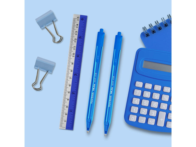 Paper Mate InkJoy 100RT Retractable Kugelschreiber | mittlere Spitze (1,0 mm) | Blau | 20 Stück