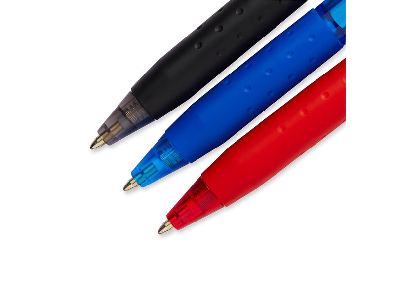 Paper Mate InkJoy 300RT Druckkugelschreiber | mittlere Spitze (1,0 mm) | Schwarze, blaue & rote Tinte | 4 Stück