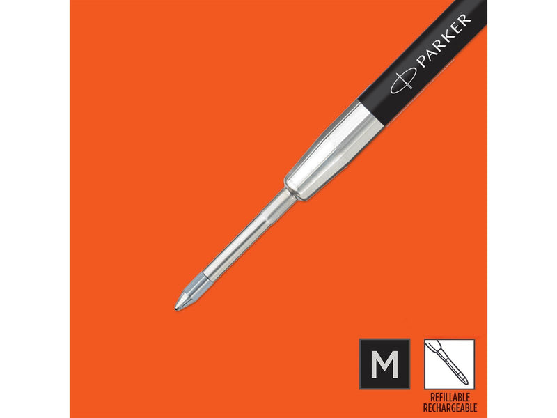 Parker Jotter Originals Nachfüllminen mit Geltinte | schwarze Geltinte Nachfüllungen | mittlere Schreibspitze mit (0,7 mm) | 2 S