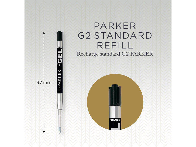 Parker Gelstifteminen | mittlere Schreibspitze (0,7 mm) | schwarze QUINK Tinte | 2 Stück